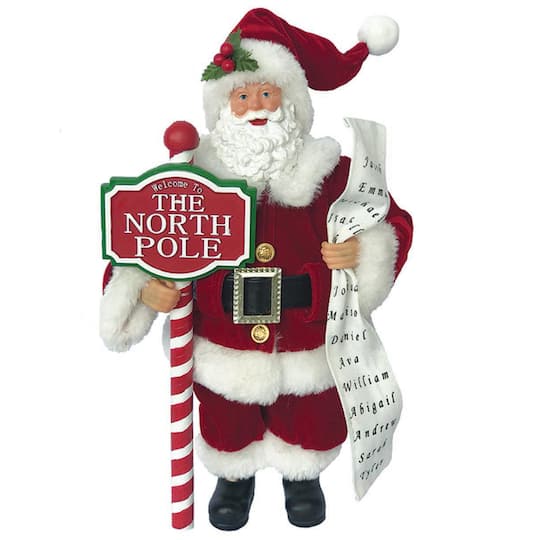 Santa's Workshop 12" North Pole Claus Figurine By Santasworkshop | 13" x 7" x 5" | Michaels®